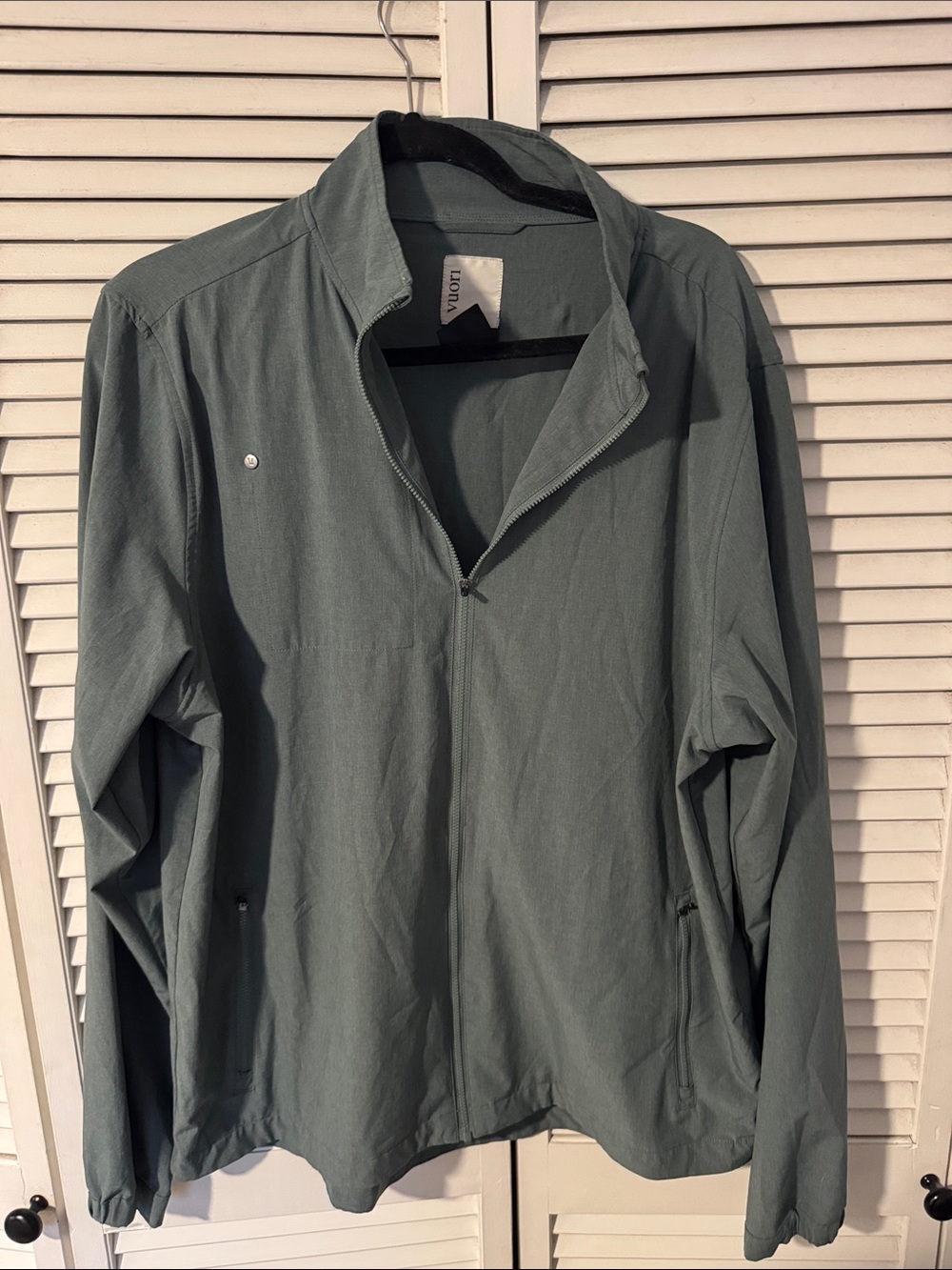 Vuori Sage Green Lightweight Zip Jacket